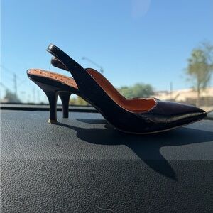 Bronx Burgundy Patent Leather Pointed-Toe Heels